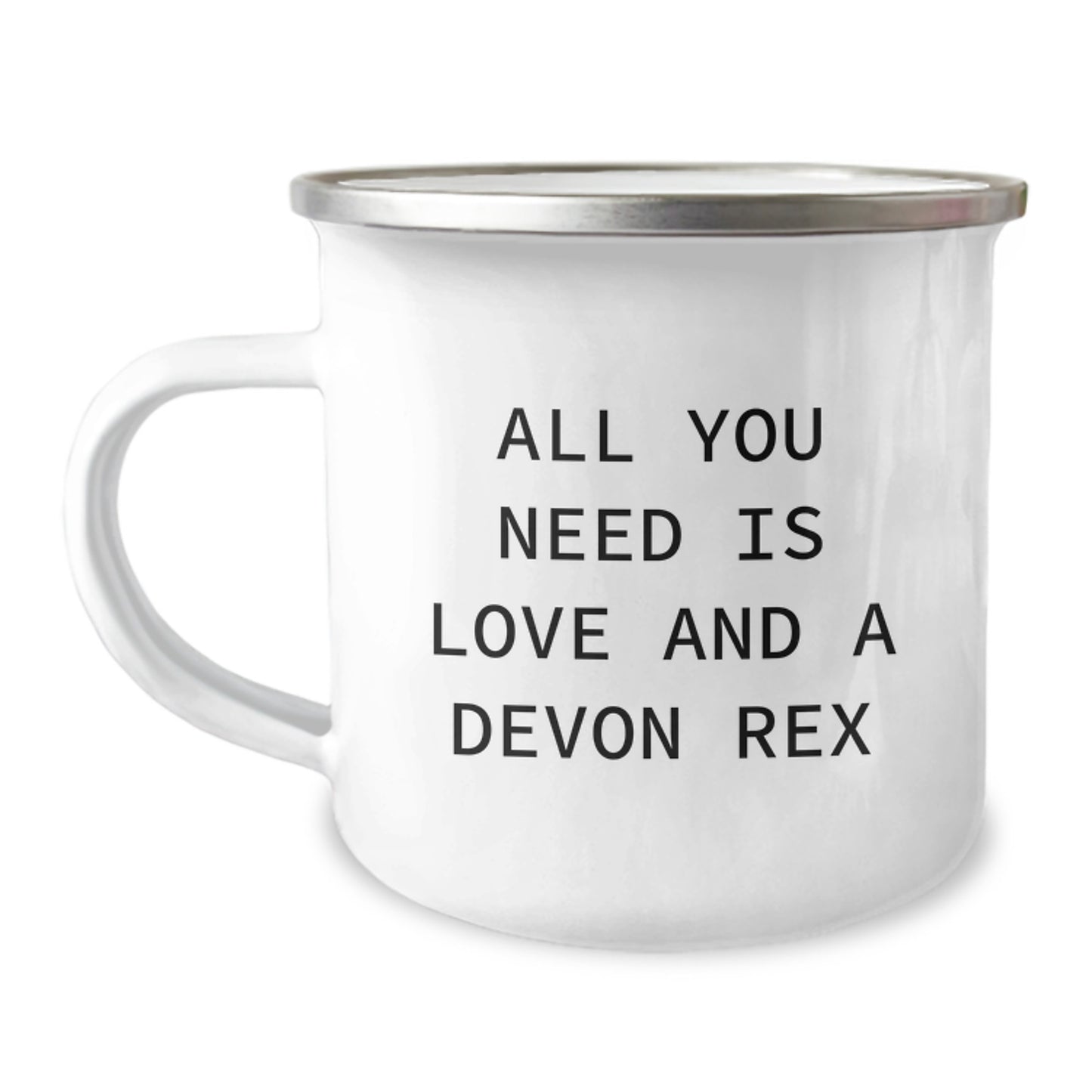 Funny Devon Rex Cat Lover Gifts from Friends, Christmas Unique Gifts for Women, Camping Mug - Image 1