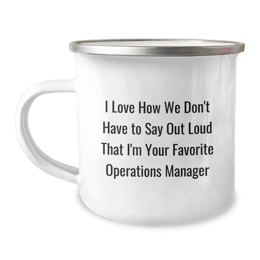 Funny Operations Manager Gifts from Friends for Men - I Love 'em Operations Manager Camping Mug - Unique Christmas Unique Office Gifts for Operations Manager - Image 1