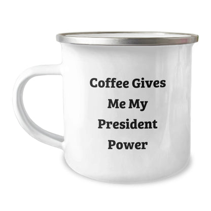 President Coffee Mug Gifts for Him - Funny Birthday Unique President Power Mugs for Office or Camping - Image 1