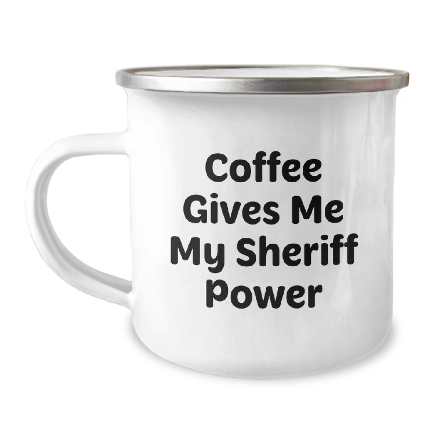 Funny Sheriff Gifts from Family for Sheriff, Coffee Gives Me My Sheriff Power Camping Mug, Unique Christmas Unique Gifts for Sheriff - Image 1