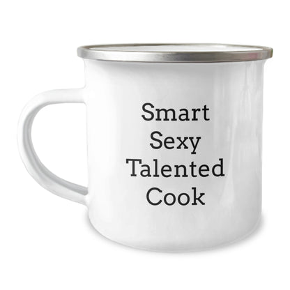 Funny Gift for Men Smart Sexy Talented Cook, Unique Camping Mug for Cook Lover Christmas Unique Gifts from Men to Cook - Image 1