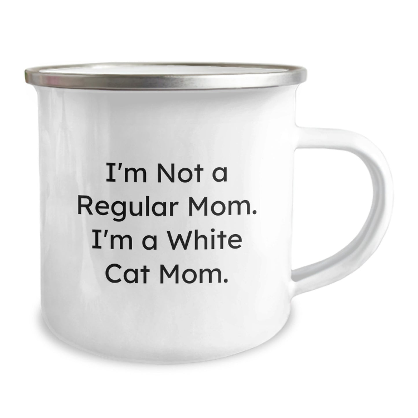 Funny White Cat Mom Gifts for Women - White Cat Camping Mug, Best Unique Christmas Unique Gifts 2023, Funny Mom Mugs for Family, White Cat Mom, Camping Mugs for Hiking - Image 2