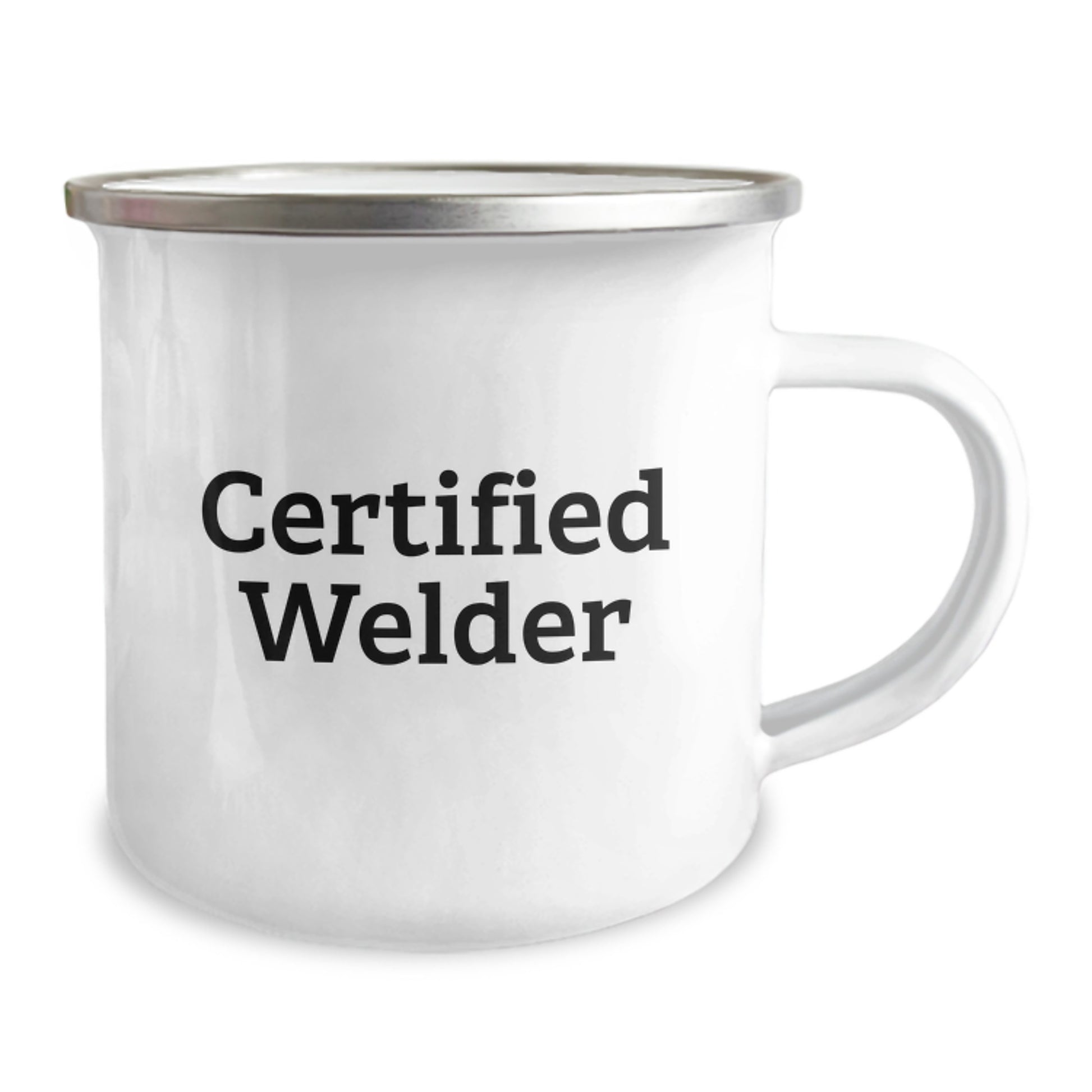 Welder Gifts from Friends for Birthday - Funny Certified Welder Quote on Camping Mug, 12 oz Stainless Steel with Enamel Finish, Ideal Gift for Men, Women, Coworkers, and Family - Image 2