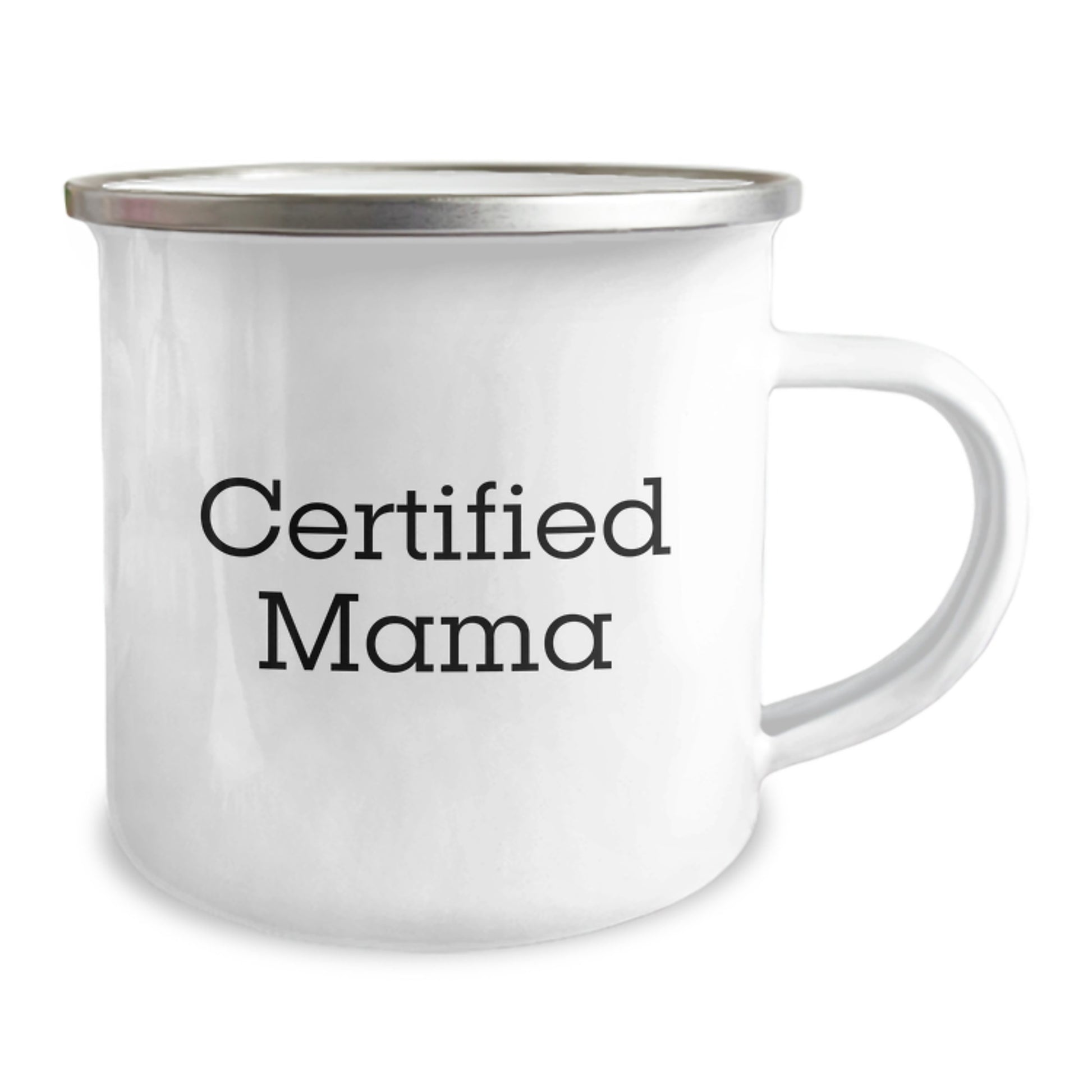 Funny Mama Certified Gifts from Friends for Mama Birthday Unique Camping Mug, 'Certified Mama' Quote, 12 oz Stainless Steel with Enamel Finish - Image 2