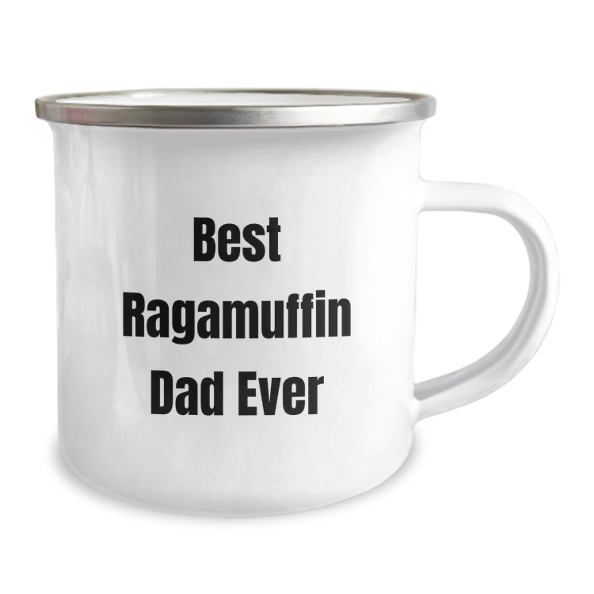 Funny Ragamuffin Cat Camping Mug Gifts from Dad, Unique Birthday Unique Gifts for Ragamuffin Cat Lovers, Best Ragamuffin Dad Ever Quote, Camping Mug, Stainless Steel, 12 oz - Image 2