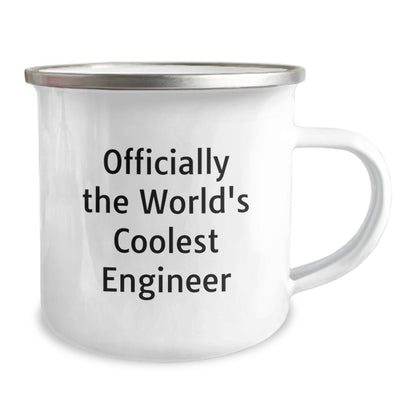 Unique Gifts for Engineers - Funny Engineer Camping Mug, 'Officially The World's Coolest Engineer' Quote, Perfect for Father's Day - Image 2