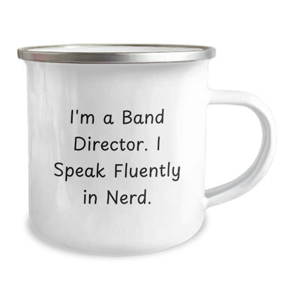 Funny Band Director Gifts from Men for Graduation Unique Camping Mugs with I'm A Band Director. I Speak Fluently In genius. Quote - Image 2