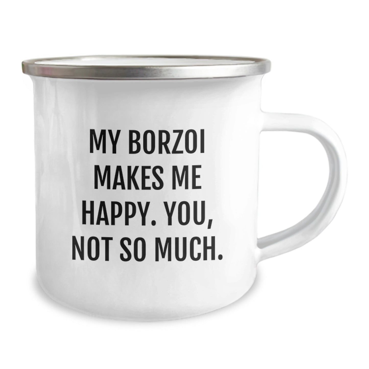 Borzoi Dog Lovers Camping Mug, Funny Quote, Gifts for Men or Women, Birthday Unique Gifts from Friends, Coworkers, or Family - Image 2