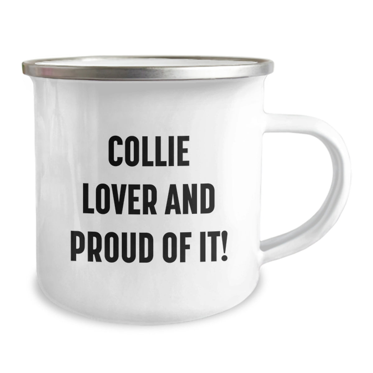 Funny Collie Dog Lover Gifts for Men - Birthday Unique Presents for Friends and Family, Enamel Camping Mug for Collie Enthusiasts - Gifts from Husband to Wife - Image 2