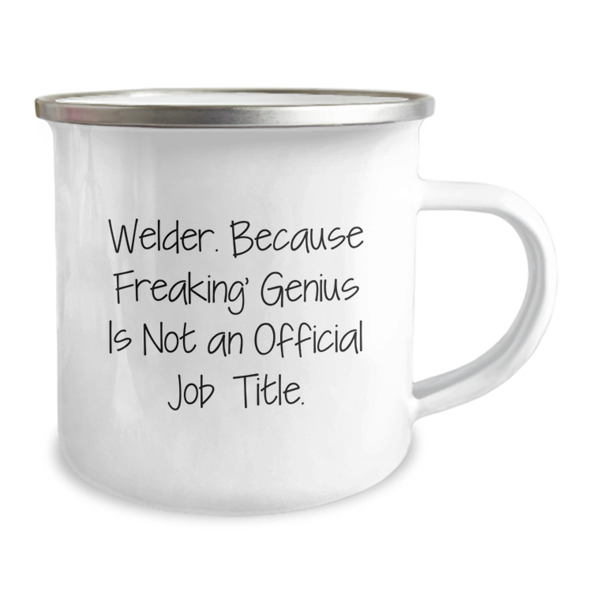 Welder Gifts, Funny Mugs for Graduation, Unique Camping Mug 'Welder. Because Freaking' genius Is Not An Official Job Title., Gifts from Men to Welder Friends - Image 2