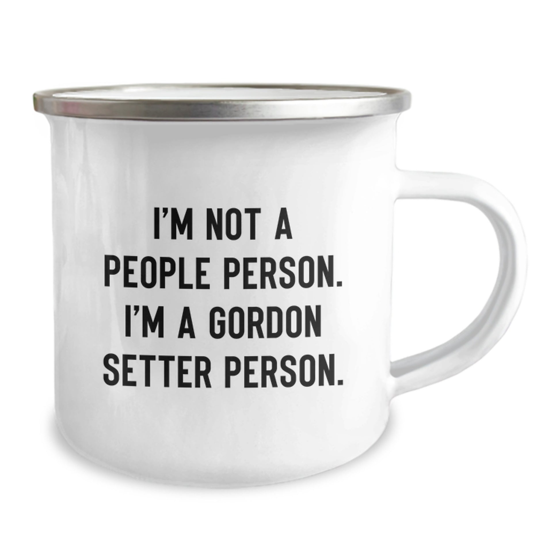 Gordon Setter Dog Lover Gifts, Camping Mug for Friends from, Funny Quote 'I'm Not A People Person. I'm A Gordon Setter Person.' for Birthday - Image 2