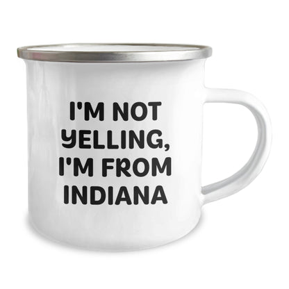 Funny Indiana Gifts for Men - I'm Not Yelling, I'm From Indiana Camping Mug, Birthday Unique Gifts from Friends to Family - Image 2