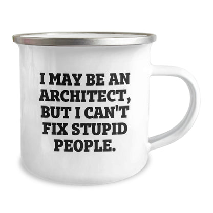 Funny Architect Gifts: Inspirational Quote Camping Mug for Graduation, Gifts from Men to Architect Friends, 12 oz Stainless Steel - Image 2