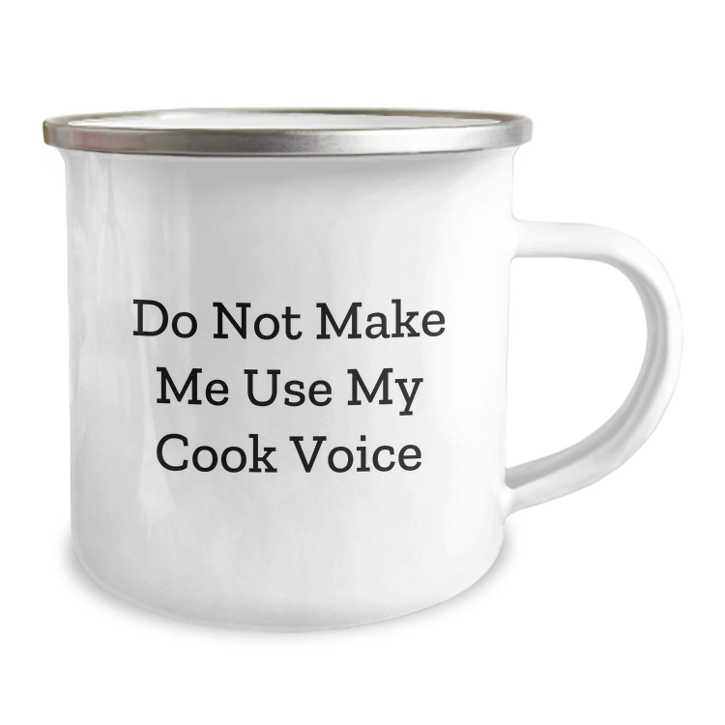 Funny Graduation Gifts for Cooks - Camping Mug from Friends - 'Do Not Make Me Use My Cook Voice' Quote - Image 2