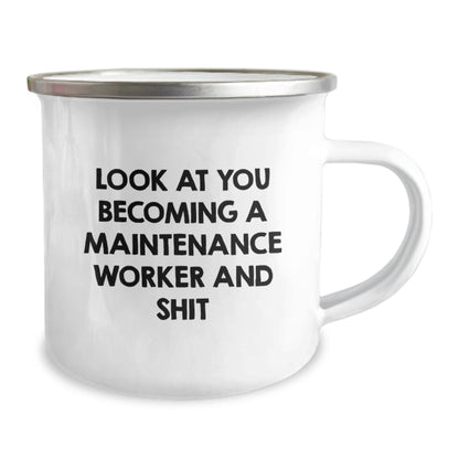 Funny Gifts for Maintenance Worker, Christmas Unique Gifts from Friends for Men, Camping Mug for Maintenance Worker - Image 2