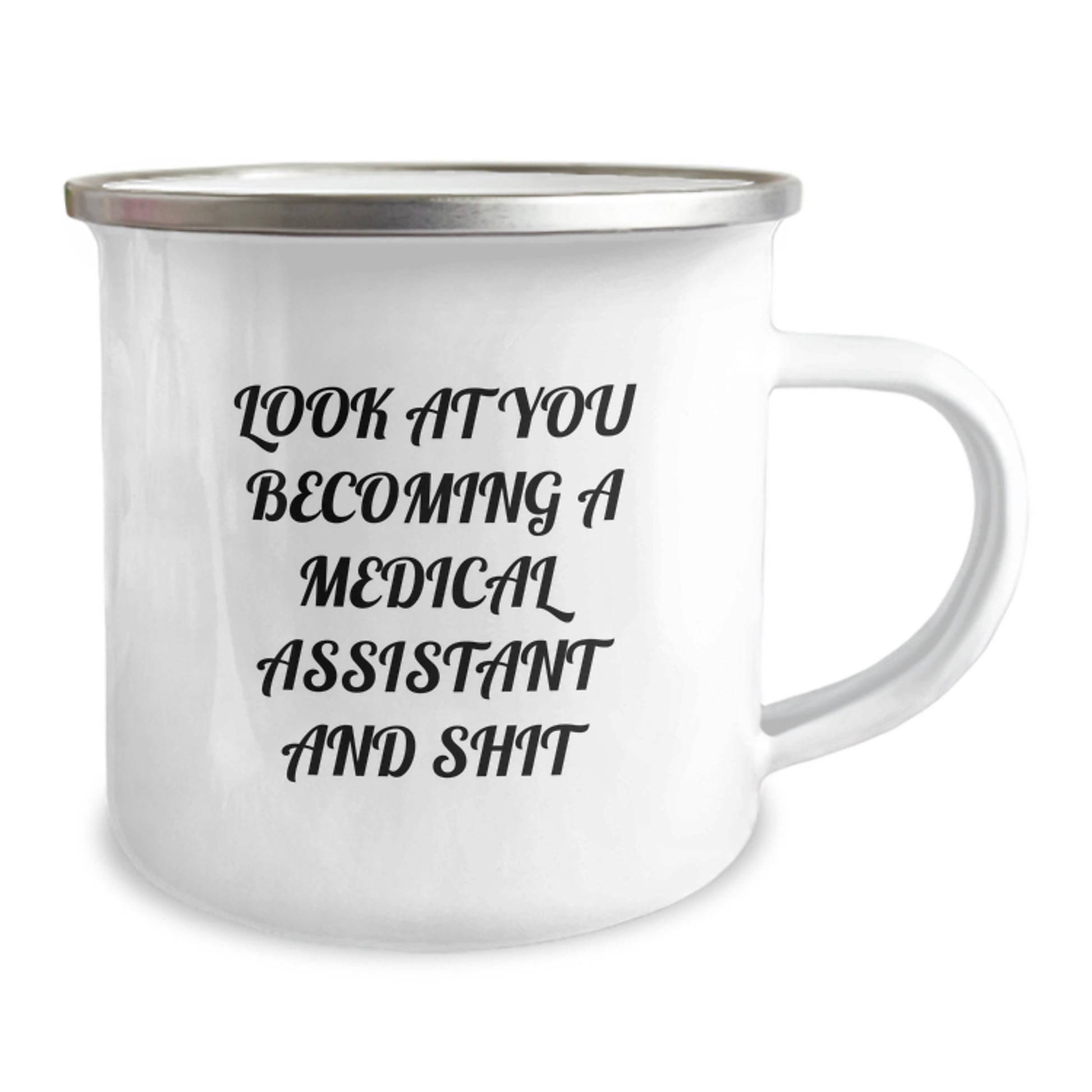Funny Medical Assistant Gifts for Her from Friends, Unique Camping Mug for Graduation - Image 2