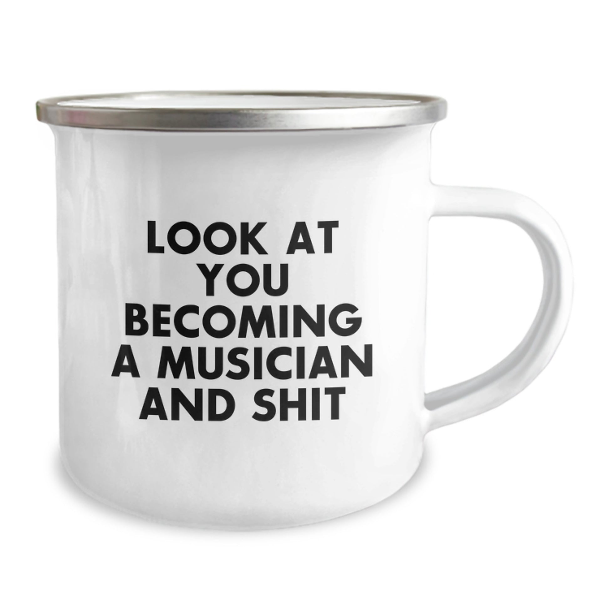 Funny Musician Gifts for Him - Camping Mug with Look At You Becoming A Musician And Shit Quote, Gifts from Friends and Family, Unique Graduation Gifts for Men - Image 2