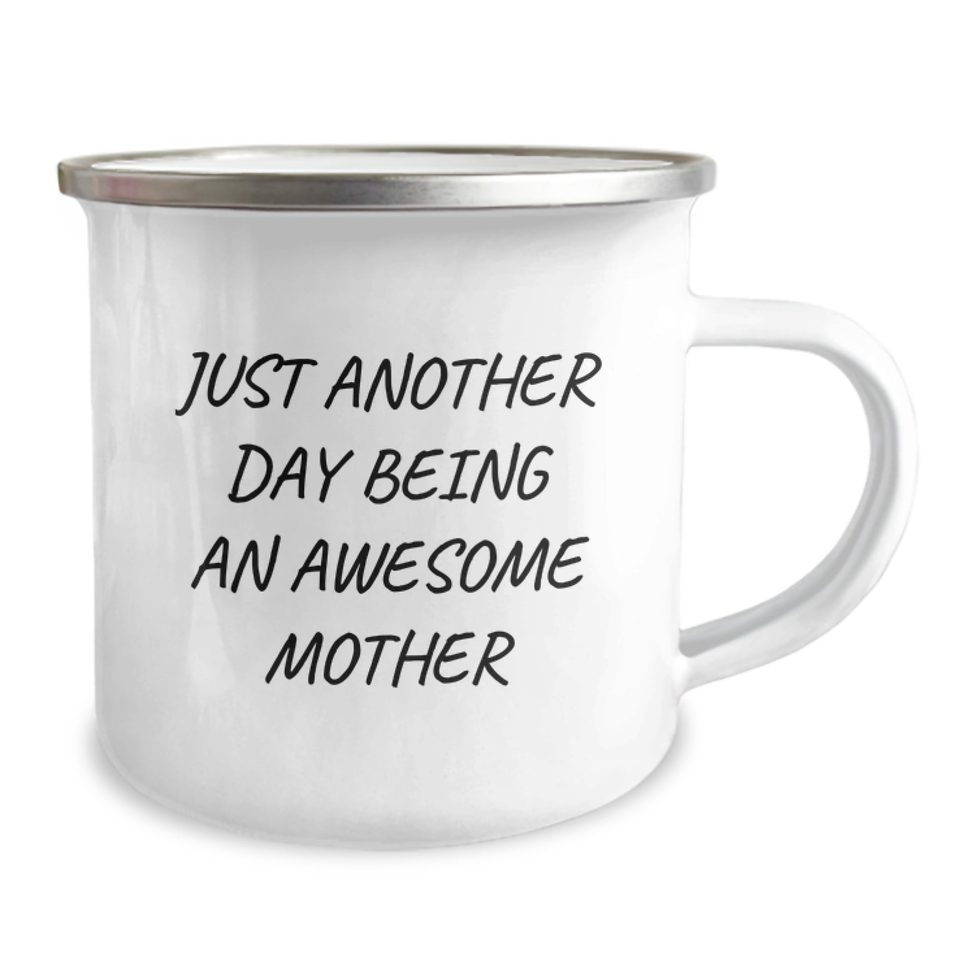 Funny Mother Graduation Gifts from Friends, Unique Camping Mugs for Her, 'Just Another Day Being An Awesome Mother' Quote, 12 oz Stainless Steel with Enamel Finish - Image 2
