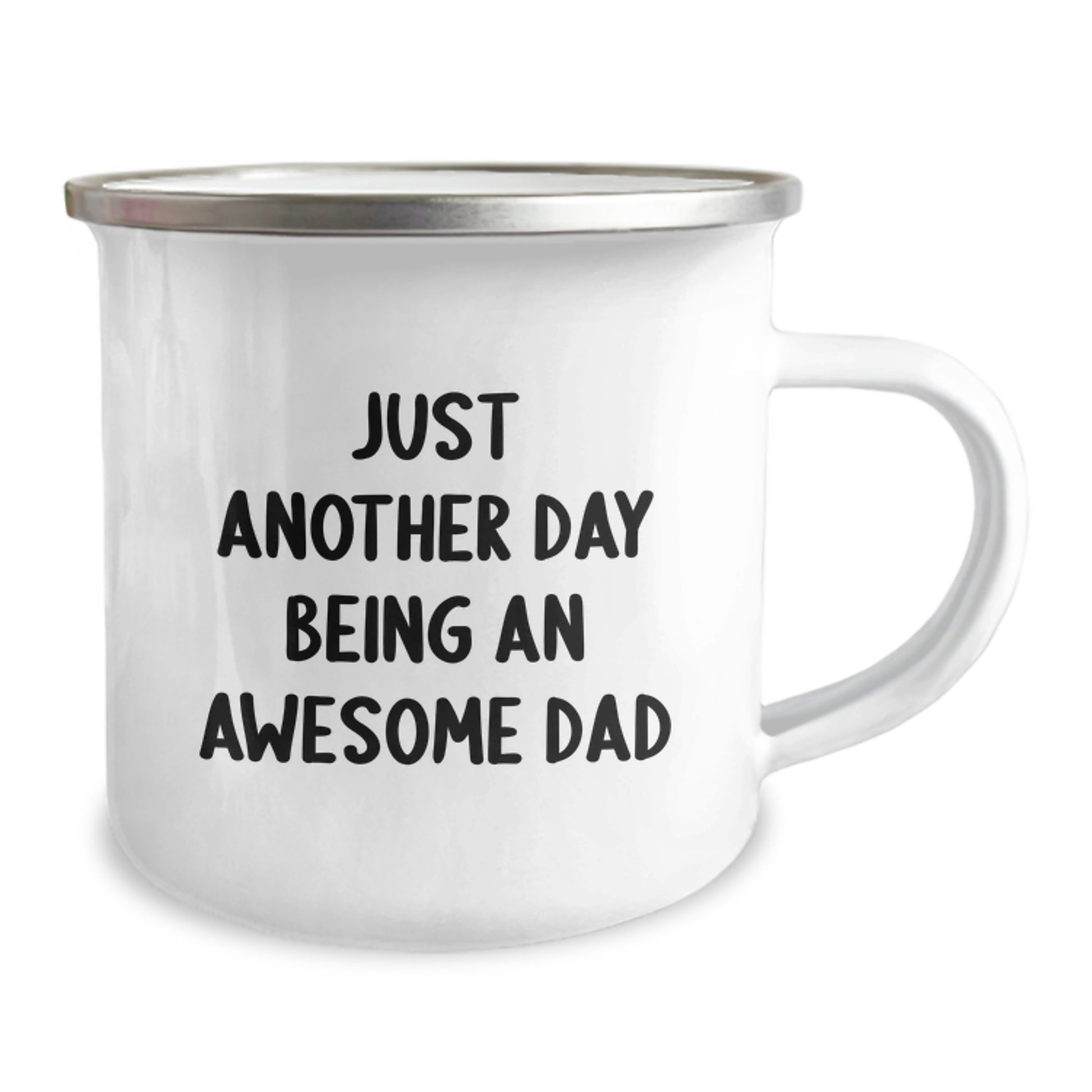 Unique Christmas Unique Gifts for Dad, Funny Quotes Camping Mug, Just Another Day Being An Awesome Dad, Camping Mug, Dad Gifts, Gifts from Family, Gifts for Dad - Image 2