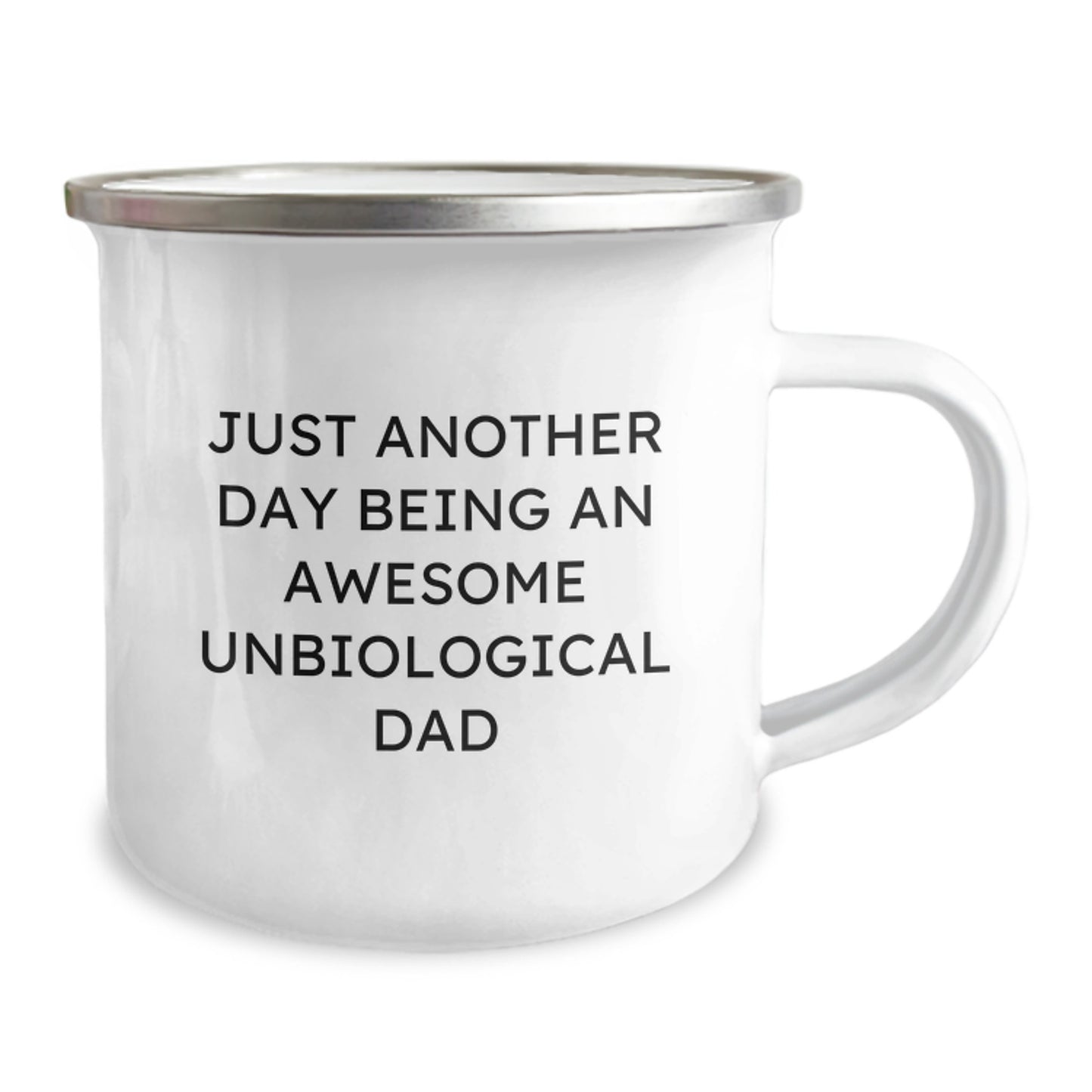 Funny Unbiological Dad Gifts from Men - Just Another Day Being An Awesome Unbiological Dad Christmas Unique Gifts for Unbiological Dad Camping Mug - Image 2