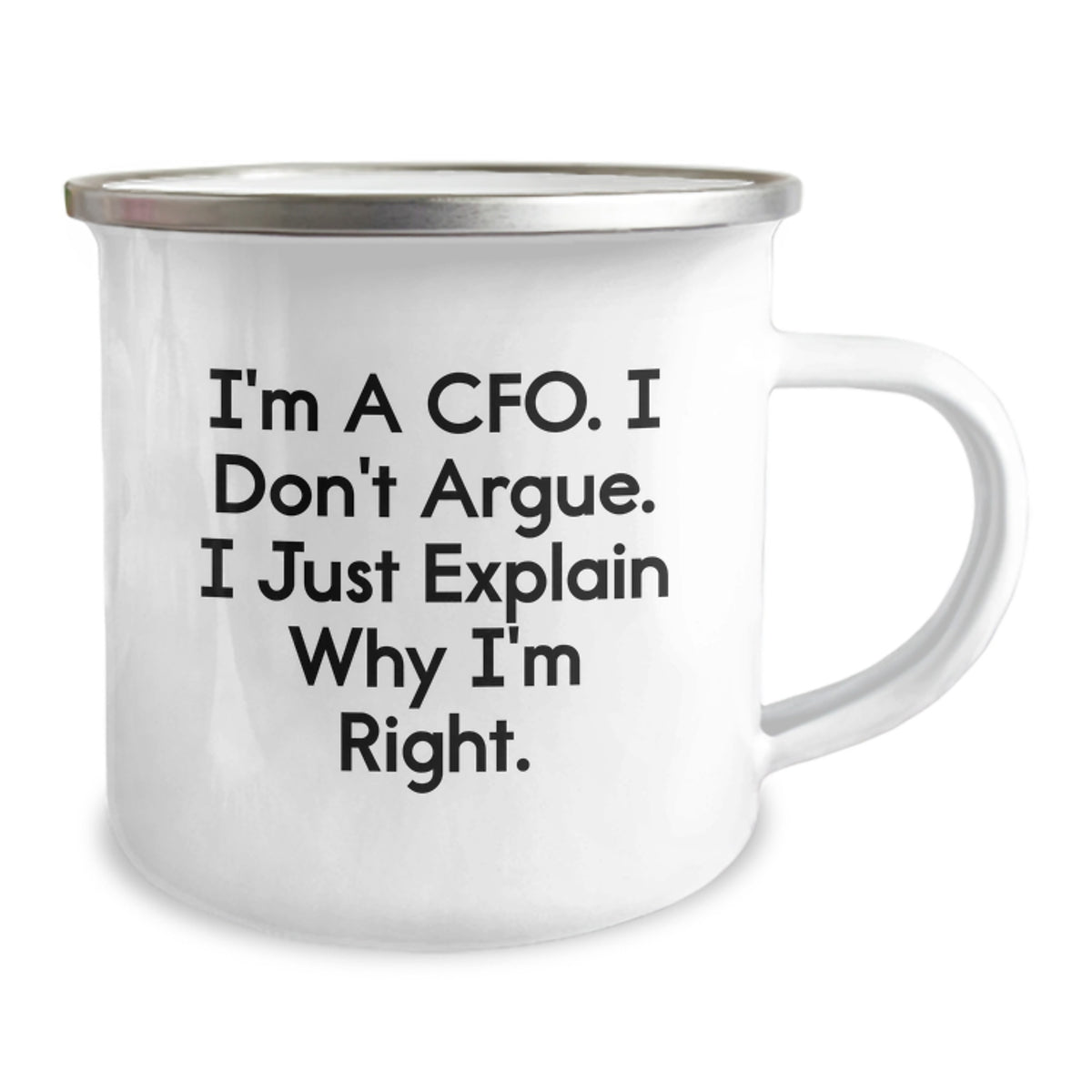 CFO Gifts Funny Camping Mug I'm A Cfo. I Don't Argue. I Just Explain Why I'm Right. Gifts from Coworkers to CFO - Image 2