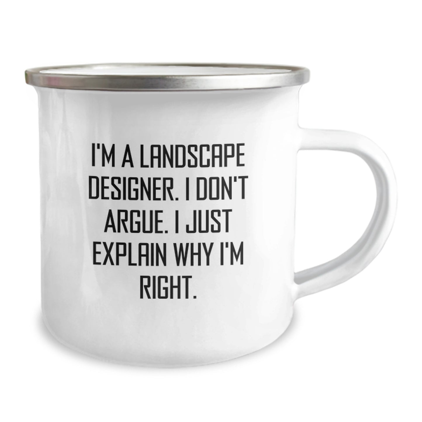 Christmas Unique Gifts for Landscape Designers, Funny Quote Camping Mug, Stainless Steel with Enamel Finish, Gifts from Friends for Men or Women - Image 2