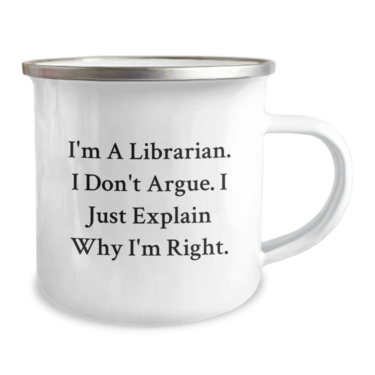 Librarian Funny Quote Gifts from Friends for Librarian, Camping Mug, Birthday Unique Gifts, Gifts from Women for Librarian, Inspirational Quote on Camping Mug, Librarian Humor Gifts - Image 2