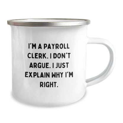 Payroll Clerk Humor Gifts from Coworkers for Payroll Clerk - Camping Mug, Funny Quote, Birthday Unique Gifts - Image 2