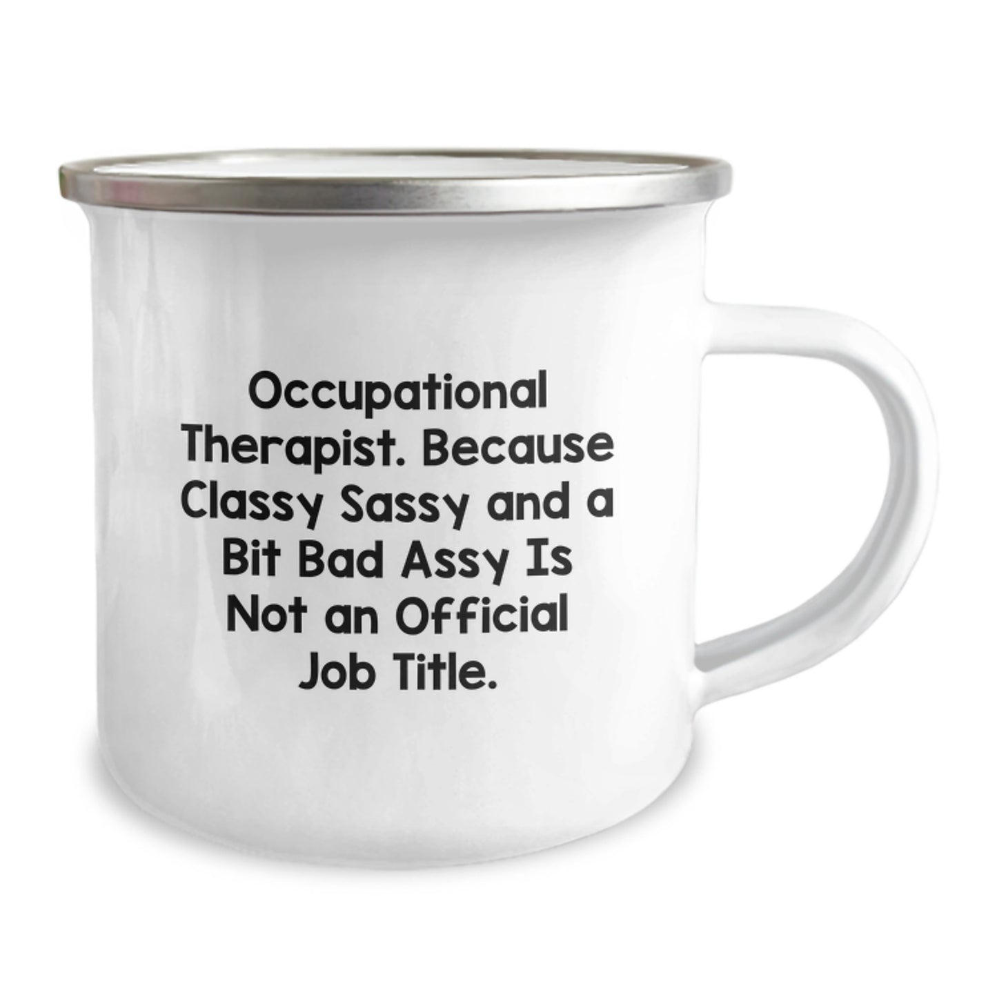 Occupational Therapist Gifts from Friends, Funny Quote, 12 oz Camping Mug for Birthday, Gifts for Occupational Therapist - Image 2