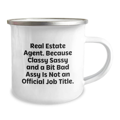 Gifts from Friends, Funny Real Estate Agent, Camping Mug for Christmas Unique Gifts - Image 2