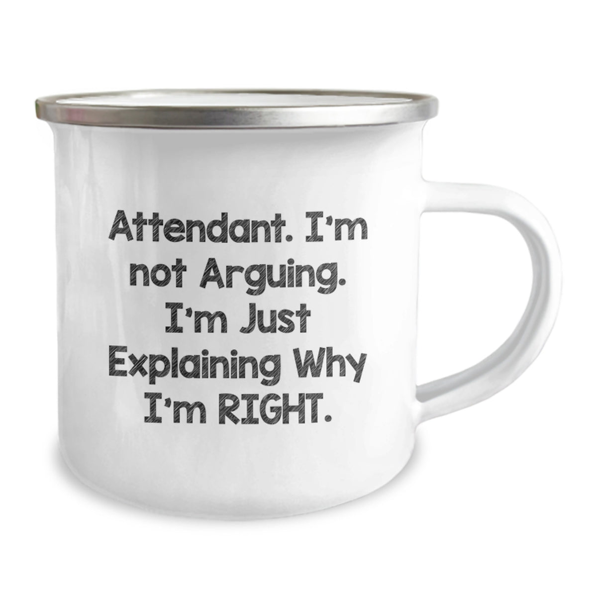 Attendant Humor Camping Mug, Gifts from Friends to Attendant, Birthday Unique Gifts for Men - Image 2