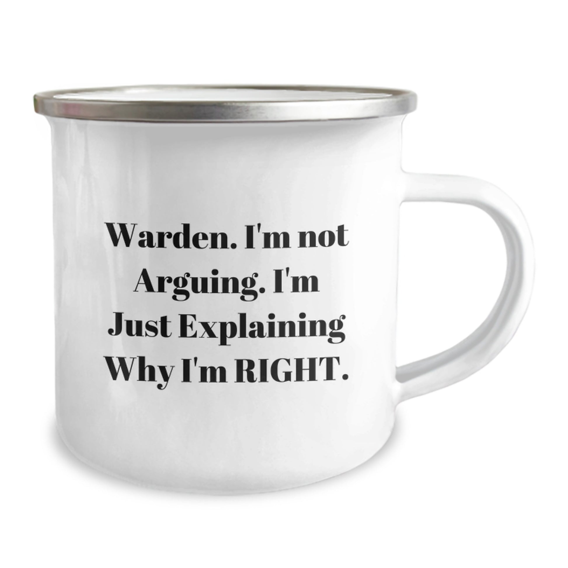 Warden Camping Mug, Funny Gifts from Men to Warden, Christmas Unique Mugs for Warden Enthusiasts, Warden Quotes, Camping Mug Gifts - Image 2