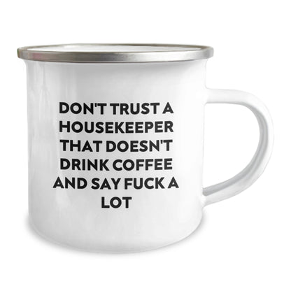 Funny Housekeeper Gifts from Men to Women - Housekeeper Christmas Unique Presents with Camping Mug for Friends - Funny Coffee Mug - Image 2