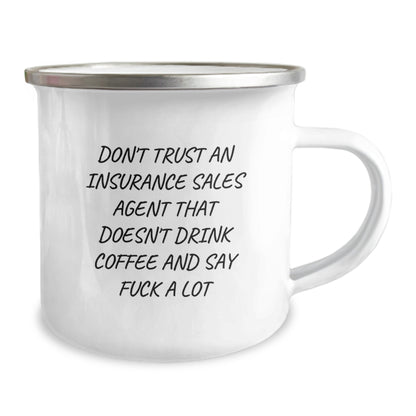 Funny Insurance Sales Agent Gifts from Men - Don't Trust An Insurance Sales Agent That Doesn't Drink Coffee And Say F--k A Lot - Birthday Unique Gifts for Insurance Sales Agent Friends - Image 2