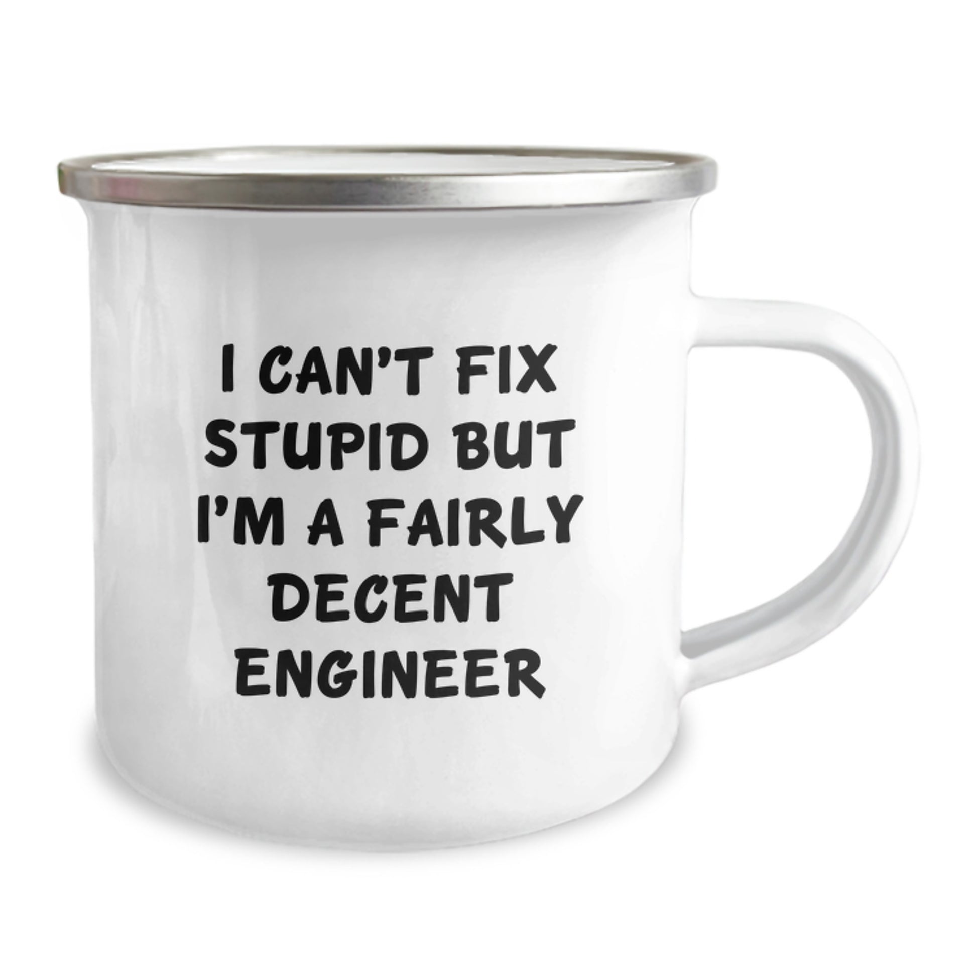 Funny Engineer Gifts for Men - 'I Can't Fix Stupid' Christmas Unique Mugs from Friends and Family - Image 2