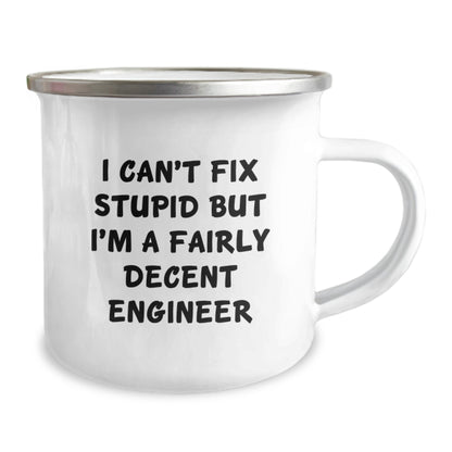 Funny Engineer Gifts for Men - 'I Can't Fix Stupid' Christmas Unique Mugs from Friends and Family - Image 2