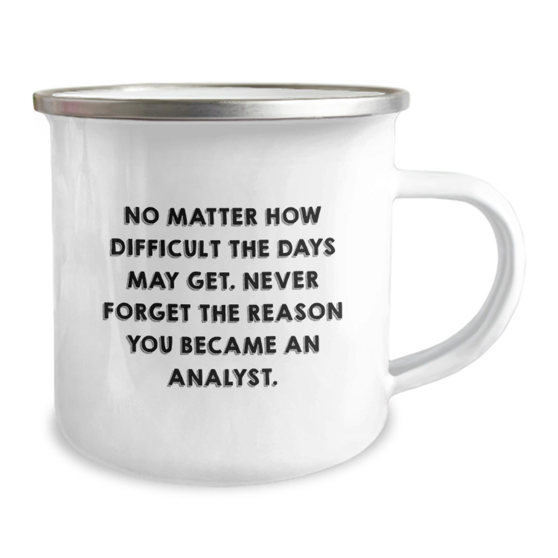 Funny Analyst Inspirational Gifts from Men to Analyst Friends on Valentine's Unique Camping Mug - Image 2