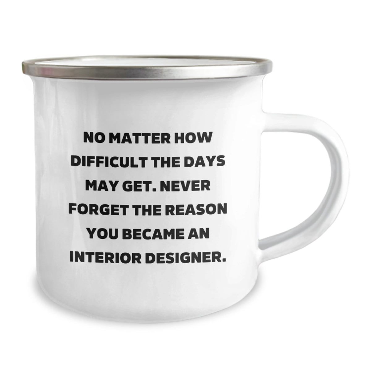Funny Interior Designer Gifts for Men - Camping Mug with Inspirational Quote: Never Forget Why You Became An Interior Designer - Unique Father's Day Unique Gifts from Family - Image 2