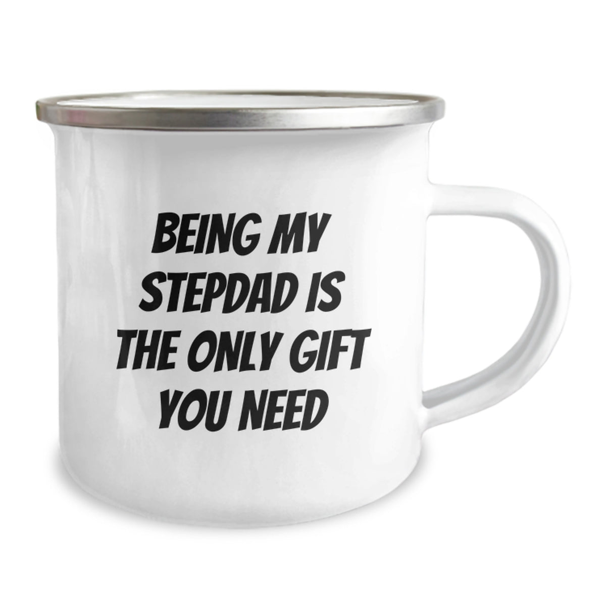 Funny Stepdad Gifts for Him, Birthday Unique Gifts from Family, Camping Mug with 'Being My Stepdad Is The Only Gift You Need' - Image 2