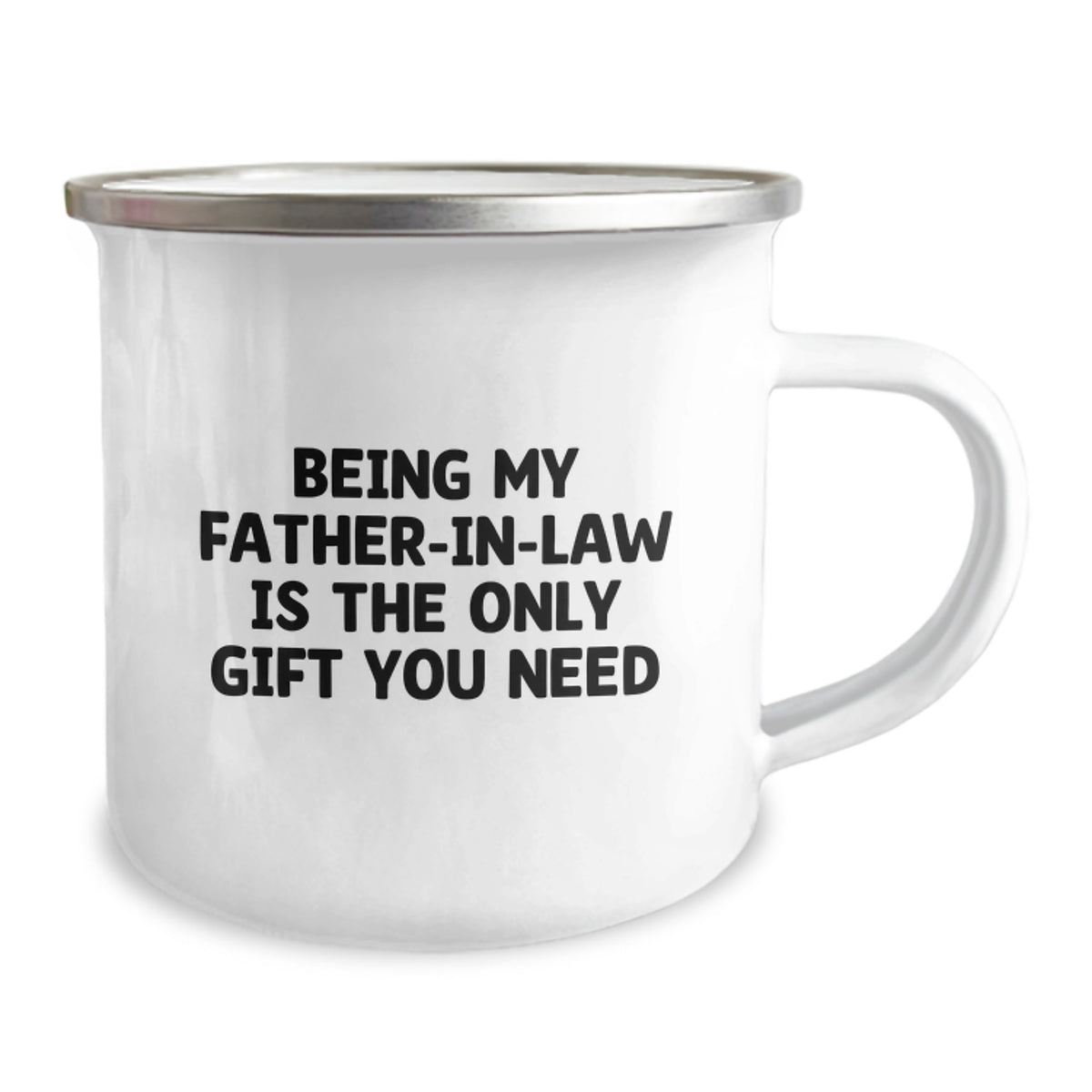 Funny Father-in-law Gifts for Him, Birthday Unique Camping Mug with 'Being My Father-in-law Is The Only Gift You Need' Quote, Gifts from Men to Family - Image 2