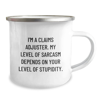 Funny Claims Adjuster Camping Mug Gifts from Men to Friends - Birthday Unique Presents for Claims Adjuster - Image 2