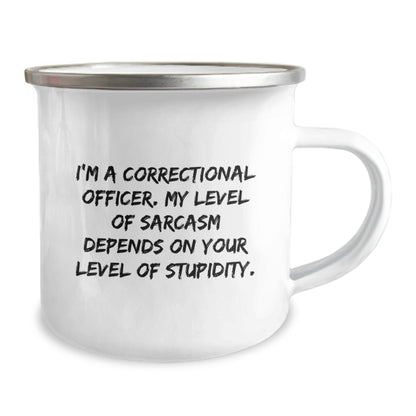 Funny Correctional Officer Gifts - Mother's Day Unique Gifts from Men to Corrections Officer - 'I'm A Correctional Officer' Camping Mug - Image 2