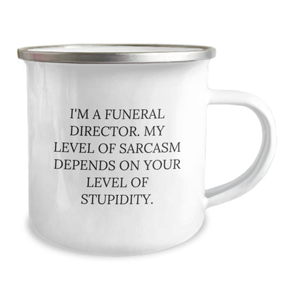 Funny Funeral Director Gifts from Men to Men for Mother's Day - I'm A Funeral Director Sarcasm Mugs, Camping Mug for Him, Unique Gifts for Funeral Director Friends and Family - Image 2