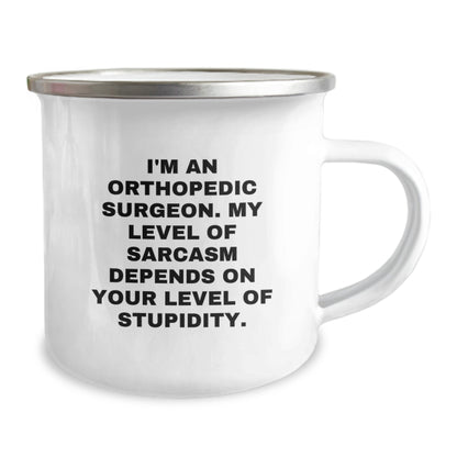 Funny Orthopedic Surgeon Gifts for Dad - Camping Mug with Quirky Quote, Perfect for Father's Day Unique Presents from Men - Image 2