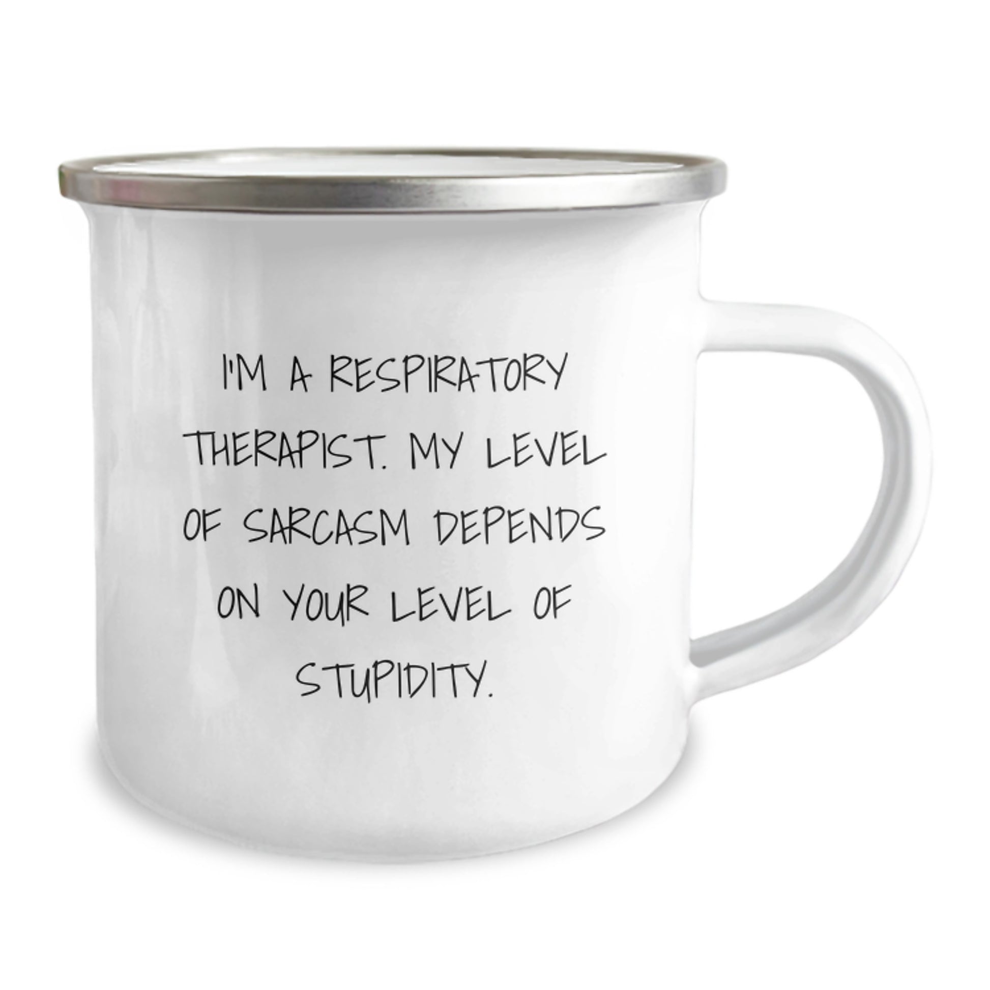 Funny Respiratory Therapist Gifts from Men to Women Valentines Day Unique Ideas for Camping Mug with I'm A Respiratory Therapist My Level Of Sarcasm Depends On Your Level Of Stupidity Quote - Image 2