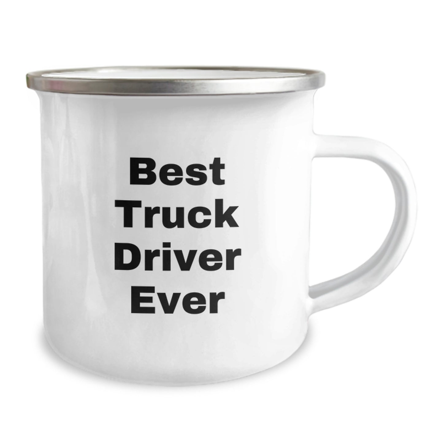Funny Truck Driver Gifts for Men - Best Truck Driver Ever Camping Mug, 12 oz Stainless Steel with Enamel Finish, Gifts from Friends, Unique Birthday Unique Gifts for Truck Driver - Image 2