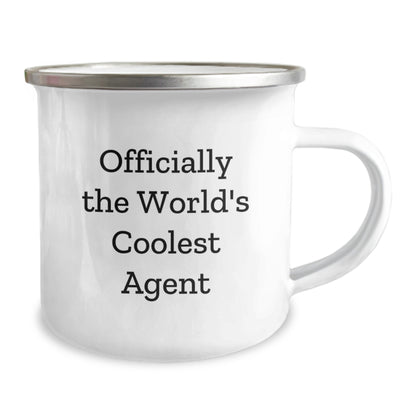 Funny Agent Gifts for Mom, Officially The World's Coolest Agent Stainless Steel Camping Mug, Unique Mother's Day Unique Gift from Family - Image 2