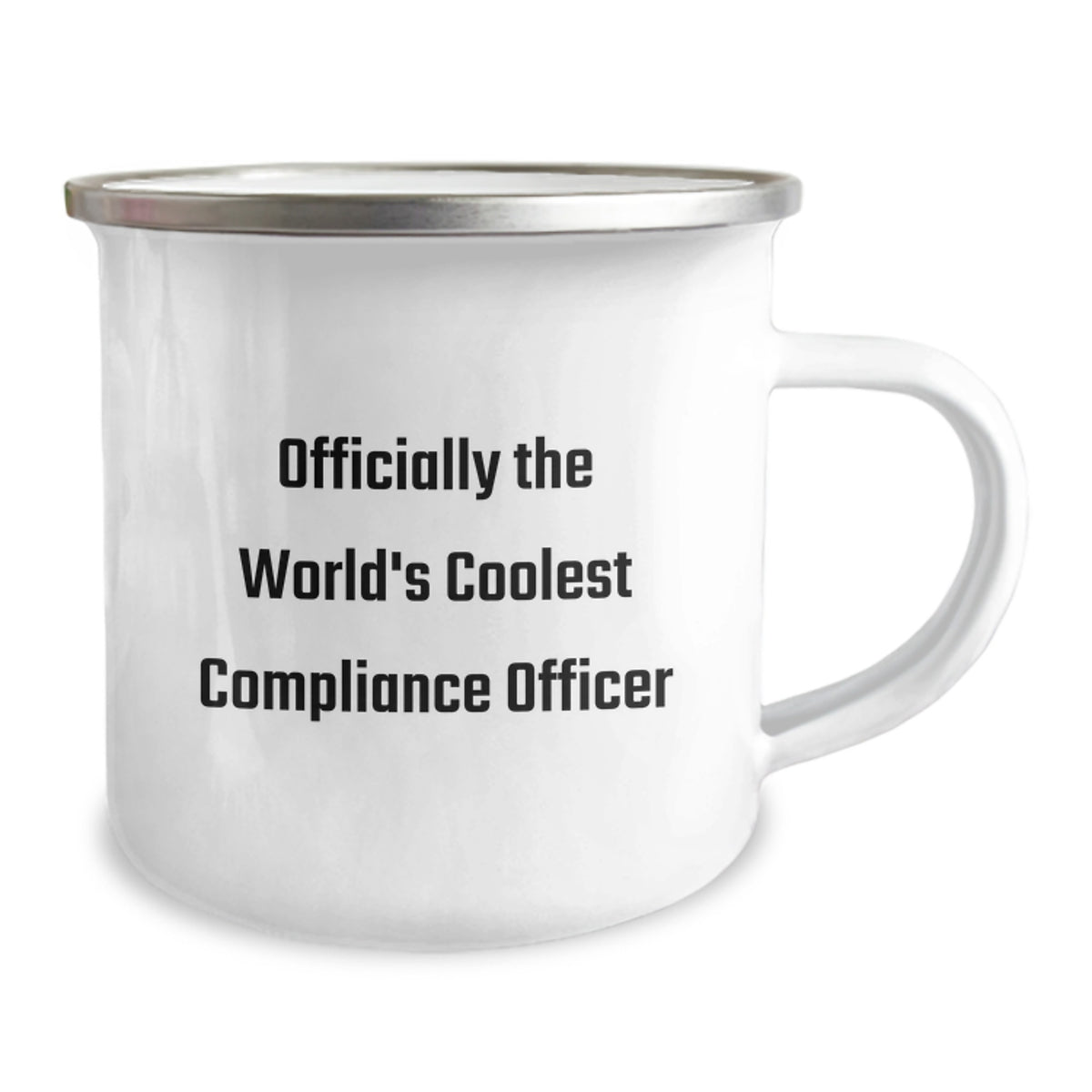 Funny Gifts from Compliance Officer Friends for Officially The World's Coolest Compliance Officer, Unique Father's Day Camping Mug for Men, Stainless Steel with Enamel Finish, 12 oz Capacity - Image 2