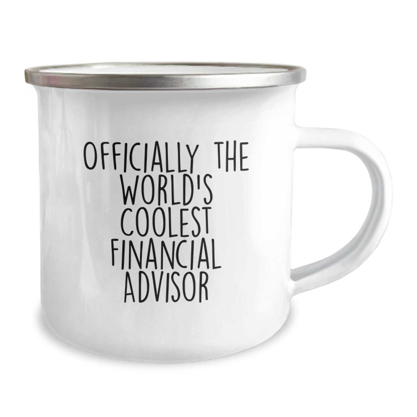 Funny Financial Advisor Gifts from Men, Officially The World's Coolest Financial Advisor Camping Mug for Valentine's Unique Gifts - Image 2