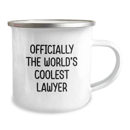 Gifts from Family for Mom - 'Officially The World's Coolest Lawyer' Funny Lawyer Camping Mug, Unique Lawyer Gifts for Mother's Day - Image 2